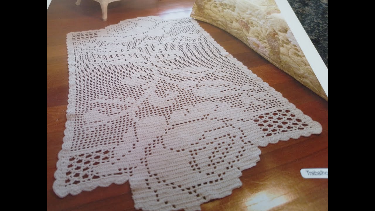 TAPETE DE CROCHÊ 2 ROSAS#4#.