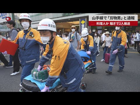 【速報】山手線で「刃物男」と通報 料理人か 騒ぎで2人搬送