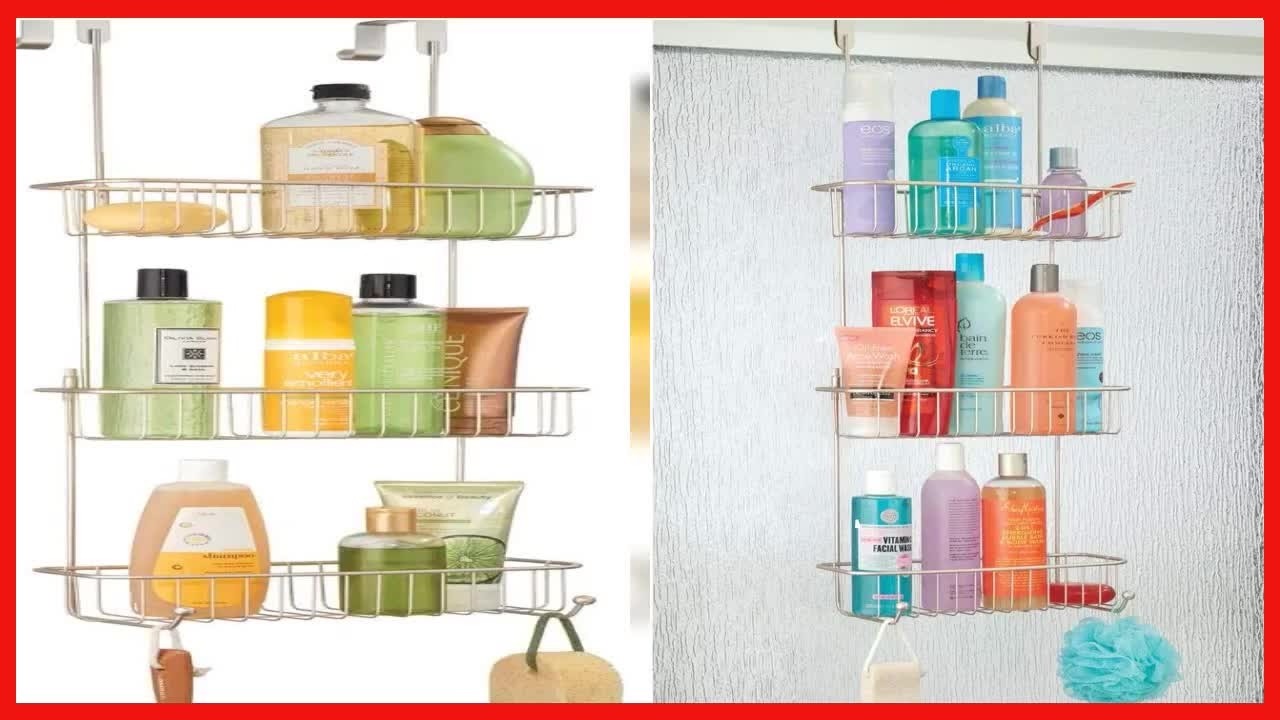 Максимально используйте пространство в душевой кабине с помощью подвесной полки для душа mDesign,...