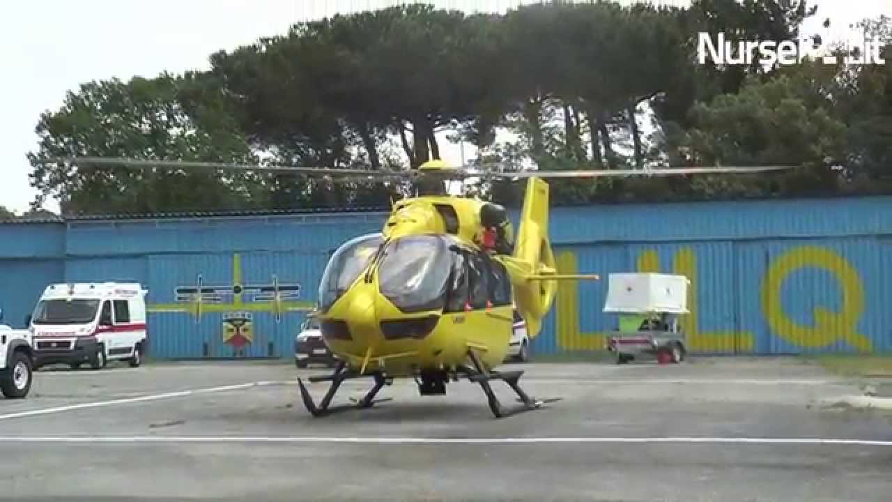 Decollo elicottero 118 con inchino