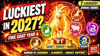 🐐 7 Luckiest Chinese Zodiac Signs in 2027 (Fire Goat Year Explained) 🔥