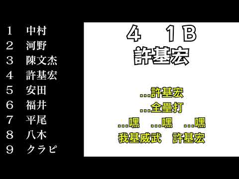 最近ハマってる応援歌で１－９　Ⅱ
