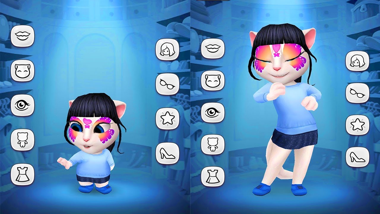 My Talking Angela BABY vs ADULT Level 1 vs level 111 Gameplay Great