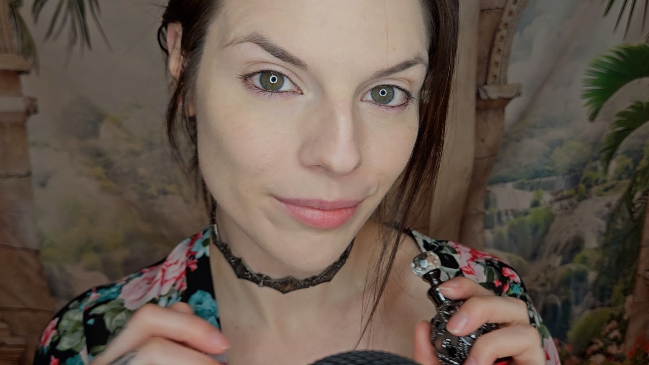 ASMR Applying Relaxing Vampire Youth Serum To Your Face (glass & mouth sounds) UP CLOSE!