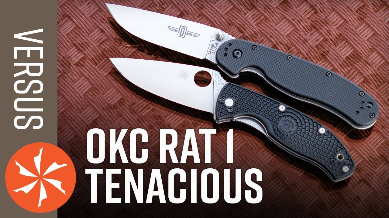 Modern Classic Folders Spyderco Tenacious vs Ontario RAT 1