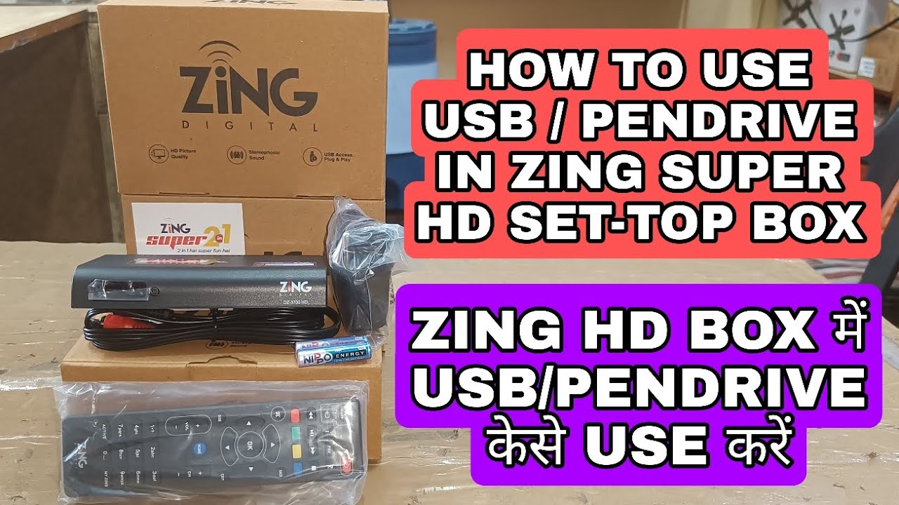 How To Use USB/PENDRIVE IN ZING SUPER HD SETTOP BOX DISHTV D2H ZING