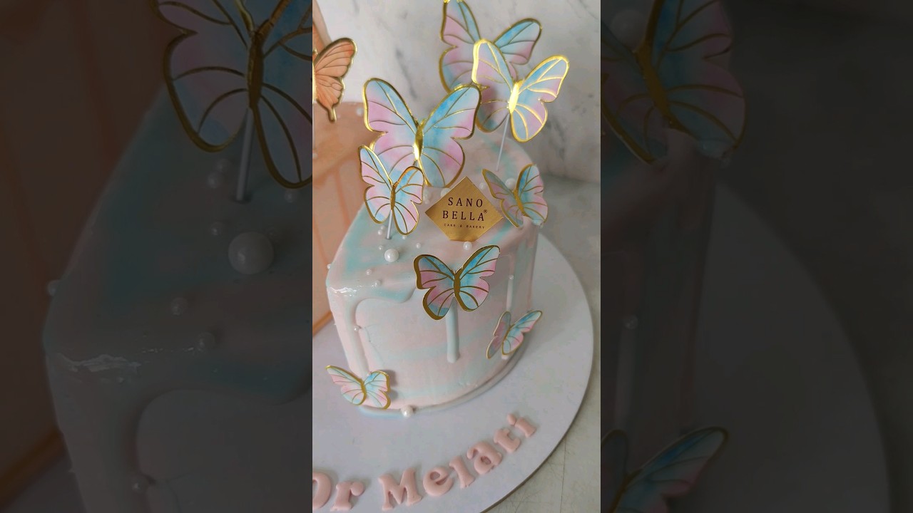 BEAUTIFUL BUTTERFLY CAKE 🍰🦋🩷