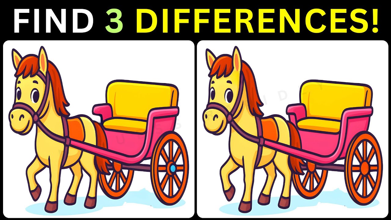 ✨Spot the Three Cleverly Hidden Differences🔍【