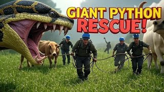 Famous Unbelievable Python Attack – Heroes Risk Lives to Save Cow Wealth