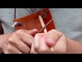 Making hand carved cherry wooden chopsticks (ASMR)