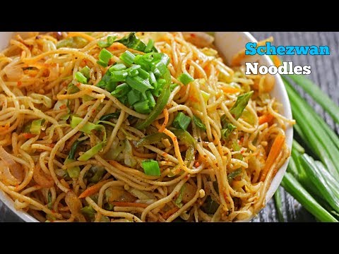 veg-noodles-recipe-in-telugu-|-schezwan-noodles-|-restaurant-style-|-chinese-recipe