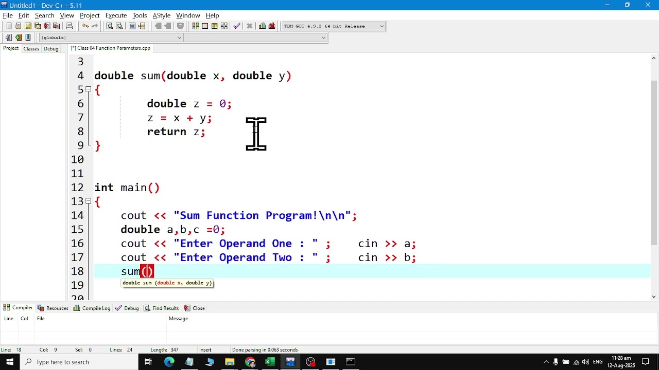 Advanced Function Taking input in C++