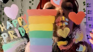 🌈 Pride Month ASMR | Marshmallow Paint + Spit Painting on Plexiglass 🎨✨