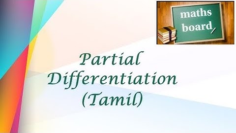 Partial Differentiation (Tamil)-maths board-