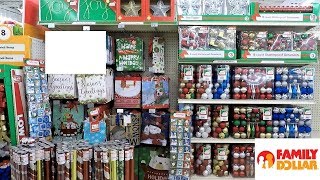 CHRISTMAS AT FAMILY DOLLAR - CHRISTMAS SHOPPING ORNAMENTS DECORATIONS HOME DECOR