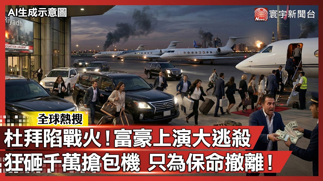 杜拜陷戰火！富豪上演大逃殺 狂砸千萬搶包機 只為保命撤離！｜#寰宇新聞