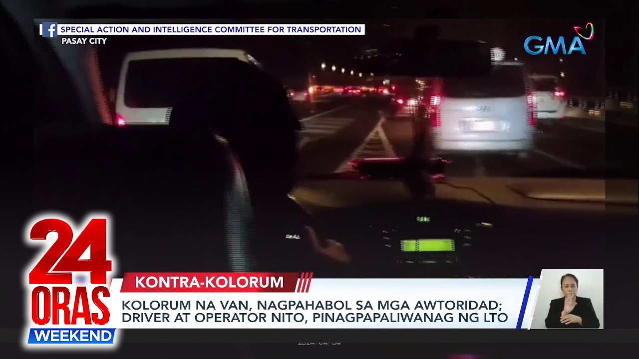 Kolorum na van, nagpahabol sa mga awtoridad; driver at operator nito ...
