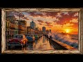 Havana Malecón Sunset 🌊🇨🇺 | Vintage Cuba Ocean Drive Ambience