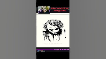Joker sketch draw using python turtle #shorts #viral #trending #coding #python #programming #joker