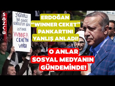 Erdoğan'ın 'Winner Ceketi' Pankartını Yanlış Anladı! \