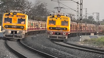 Fabulous ICF Medha EMU Trains Crossing Huge Curve Furiously | Howrah-Katwa Galloping Local | ER