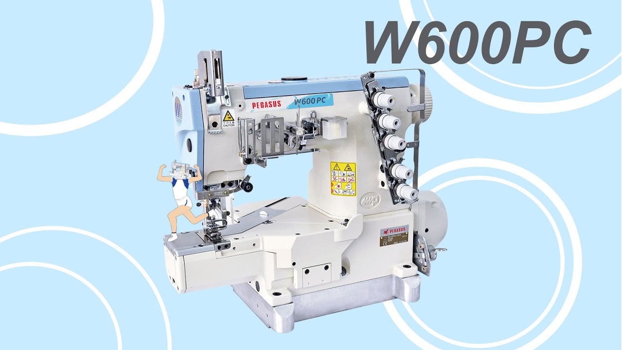 Pegasus W600PC cylinderbed interlock/coverstitch machine with full  accessories.