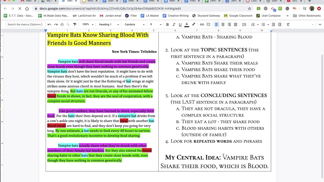 what is informative summary of the material