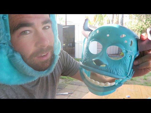 Custom Monster's Inc Mask - Part One - YouTube