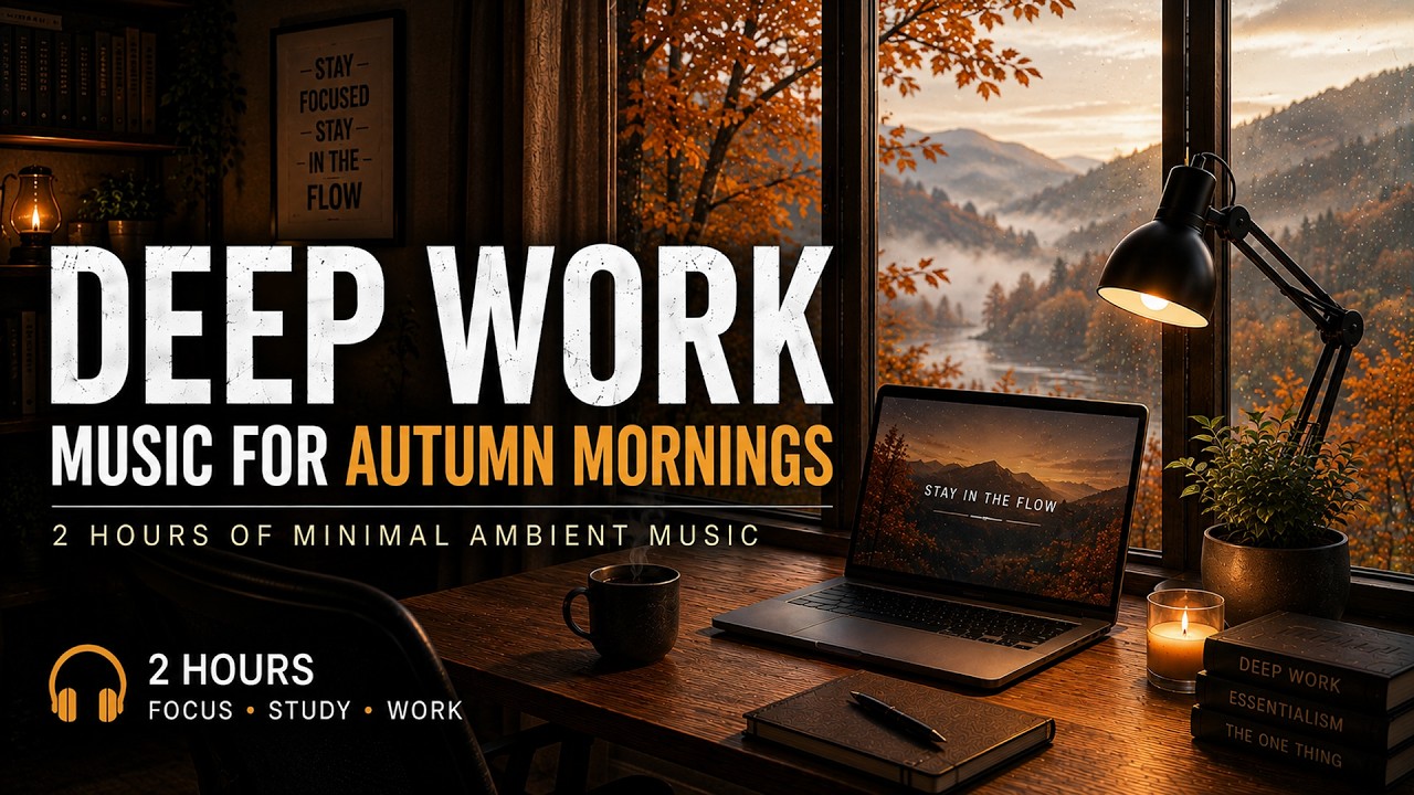 Deep Work Music for Autumn Mornings — 2 Hours of Minimal Ambient