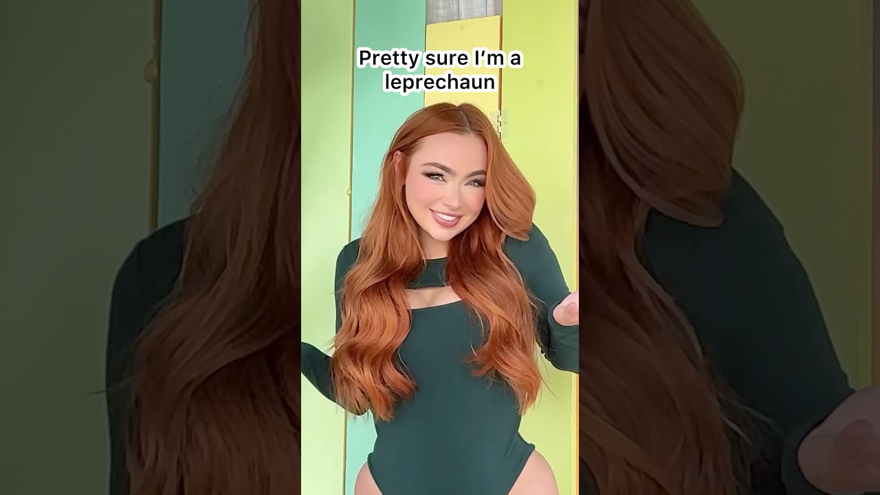 I think the beard really pulls together the leprechaun look 💚#irish #leprechaun ￼#redhair
