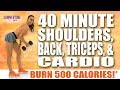 40 Minute Shoulders, Back, Triceps, and Cardio Workout Sydney Cummings