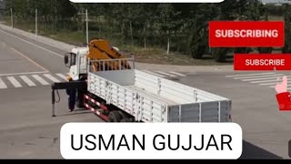 Boom truck operating.   expression