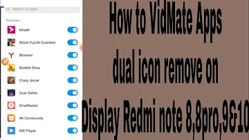 How to VidMate Apps dual icon remove on Display Redmi note 8,8pro,9&10