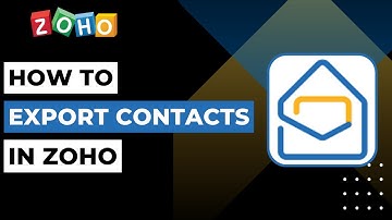 How To Export Contacts on Zoho | 2023