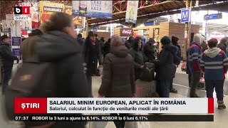 SALARIUL MINIM EUROPEAN, APLICAT ÎN ROMÂNIA_Știri B1TV_20 ian. 2024