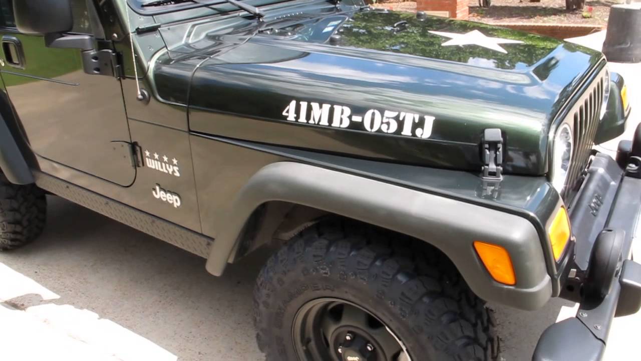Jeep TJ Willys Edition, only 26k miles, a/c, MB willys tribute, factory  option - YouTube