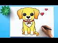 How to Draw a Dog (Puppy Drawing) 🐶