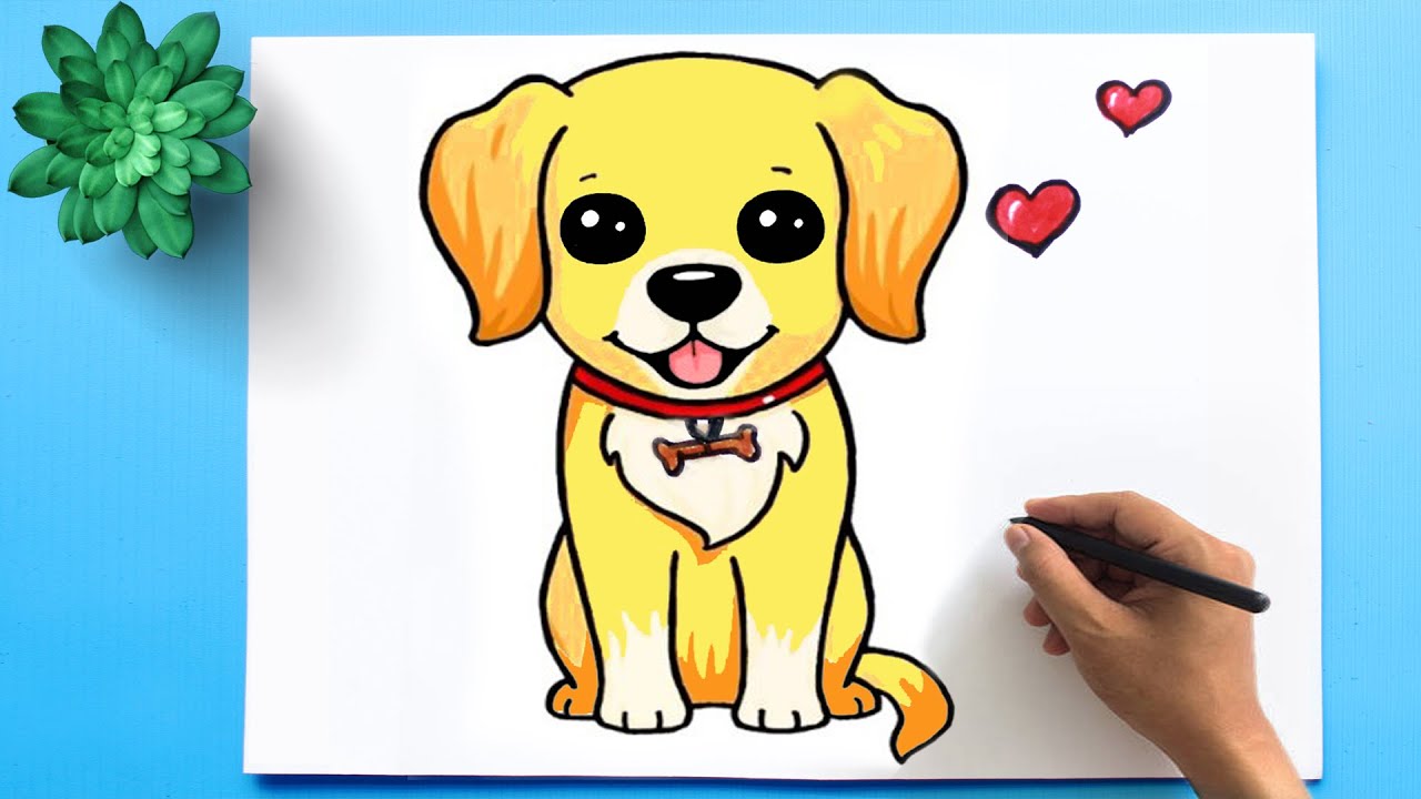 How to Draw a Dog (Puppy Drawing)  - YouTube