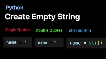 Python - Create an Empty String