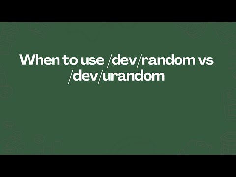 When to use /dev/random vs /dev/urandom