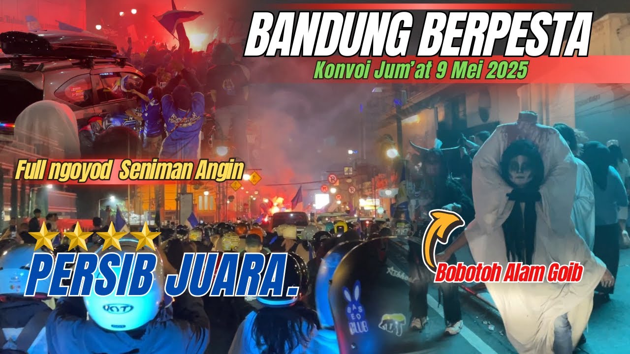 Suasana BANDUNG Saat PERSIB JUARA DEUI Bikin Warga GIRANG