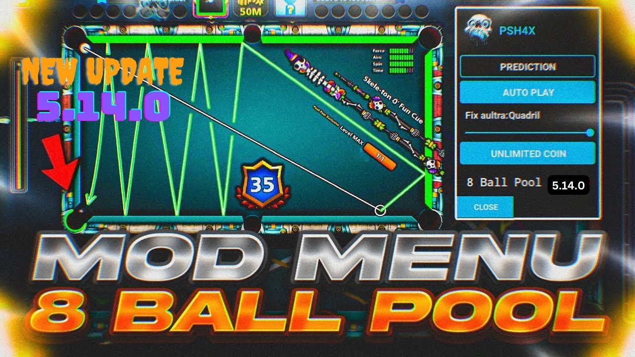 🎱 PSH4X 8 BALL POOL ATUALIZADO 🎱 MINICLP FALIU KKKKK 🎱 #TikTokPromo