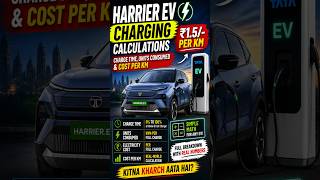 Harrier EV Charging Cost Breakdown | Per KM Cost | Harrier ev range