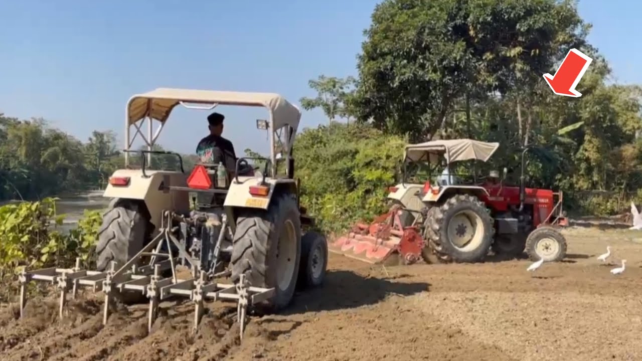 2 Tractor Swaraj 855 FE Working In Together Rotavator And Kaltivator | Rafik Tractor Wala 