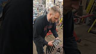 Sand Bending some Exhaust pipes for a Benelli Six Cylinder 🔥 #motorcycle #caferacer #automobile