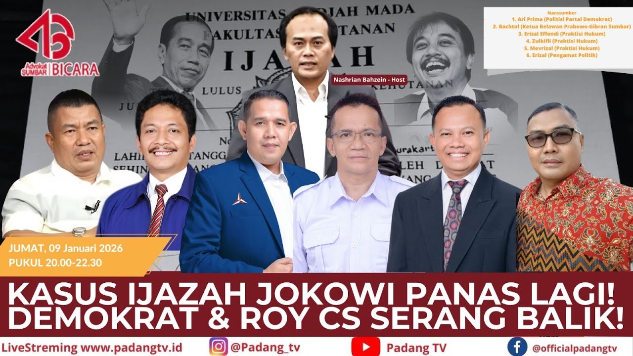 🔴LIVE : Advokat Sumbar Bicara - SBY & Megawati Dituding, Kubu Roy dan Jokowi Saling Lapor!