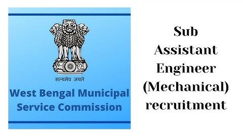 WB MSC Sub Assistant Engineer recruitment || Mechanical Engineering || Exams Made Easy©