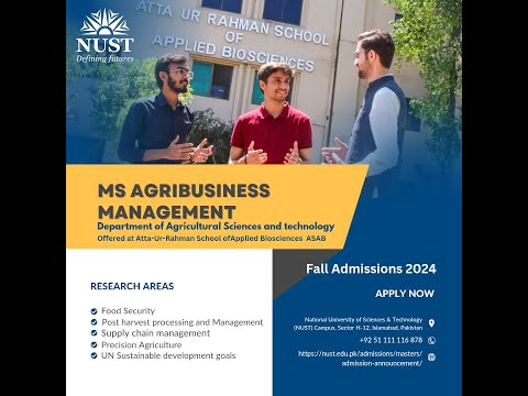How to Apply in NUST Admission portal | MS Agribusiness Management | ASAB