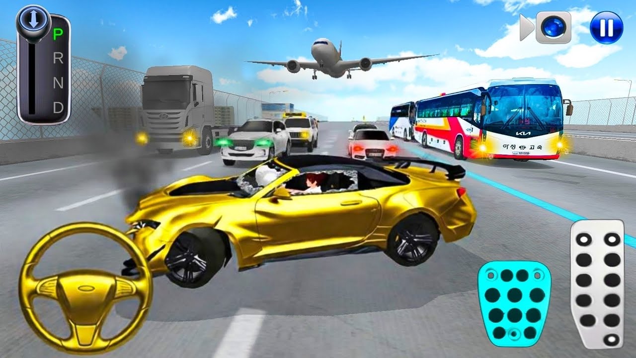 My Golden Chevrolet Camaro Crashed On Highway - 3D Driving Class Android Gameplay 2025 | Car Driving