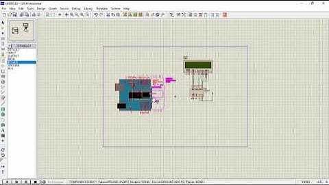 Simulasi Arduino I2C LCD dengan Proteus
